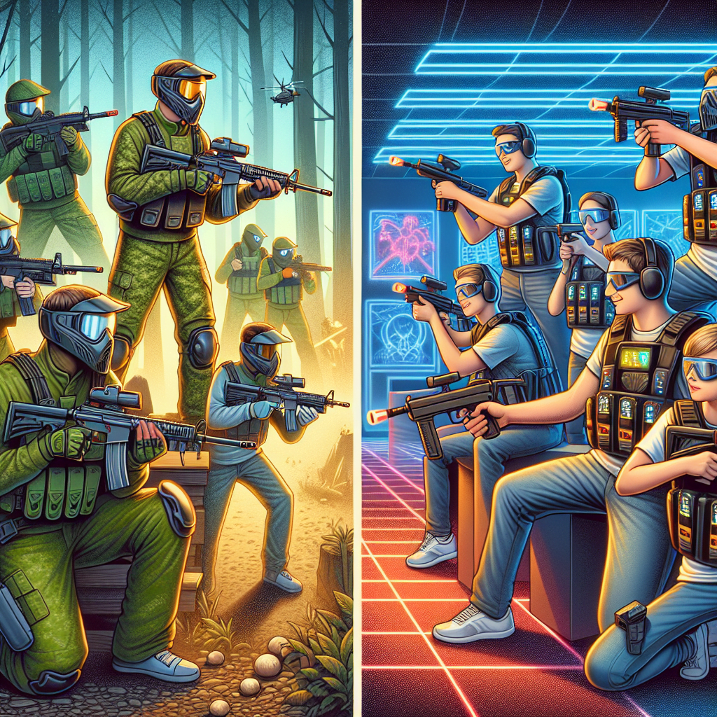 Airsoft Vs Laser Tag what's better to play for new people? Future Survival! Step Into A